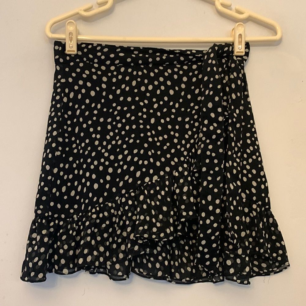 Urban Outfitters flowy black polka dot skirt Size XS